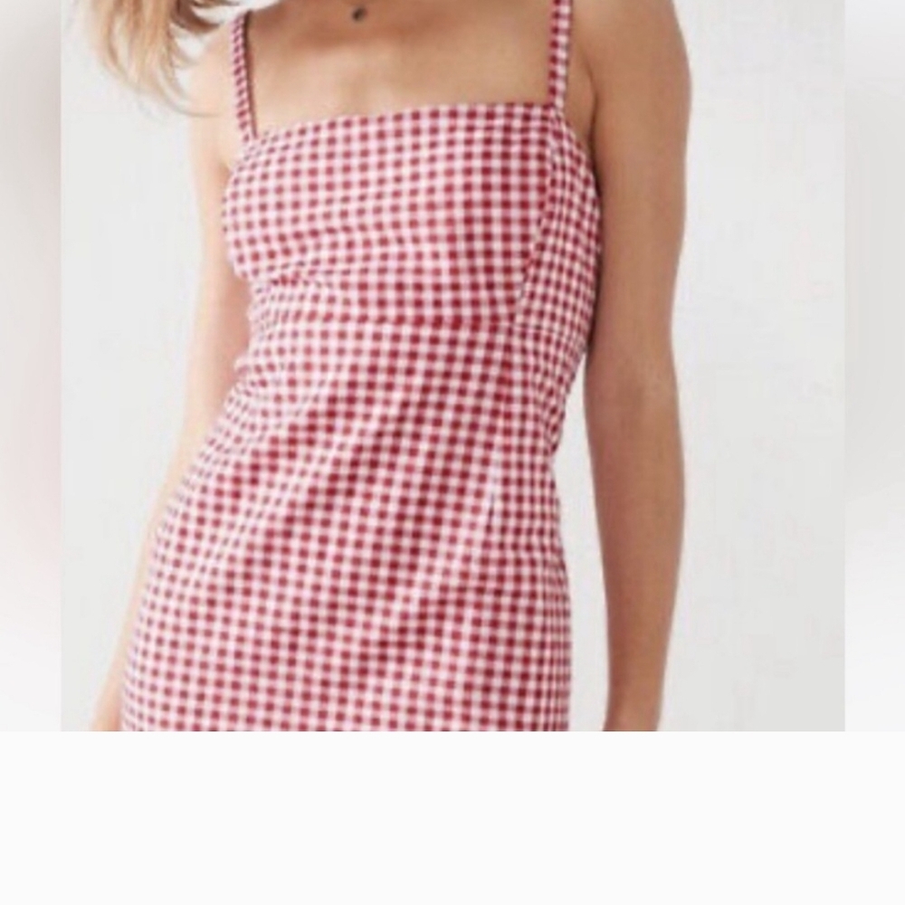 Brandy Melville Red and White Gingham Dress
